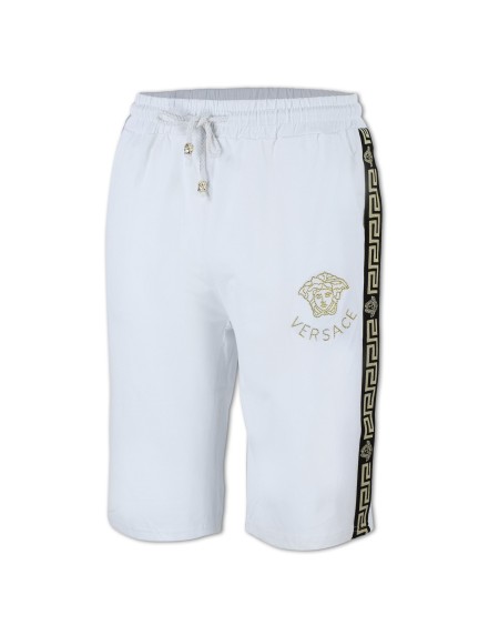 Versace Men's Crew Neck T shirt & Short Set White
