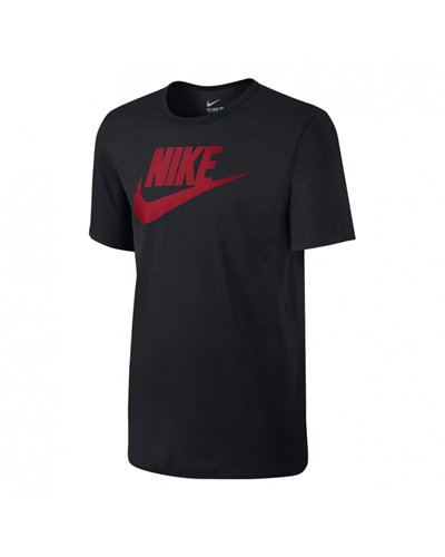 Nike Men's Sportswear Logo T-Shirt: Black / Red