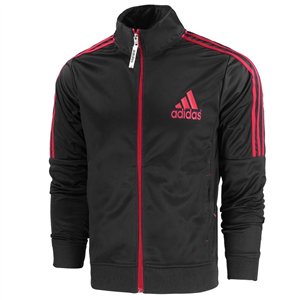 Adidas 3-Stripe Track Set Jacket & Pants Black/Red