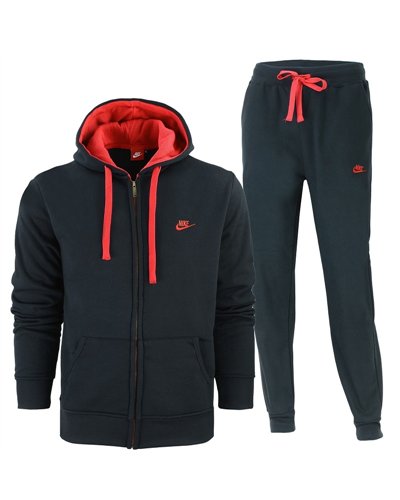 Nike Sportswear Club Fleece Zip Hoodie & Pants Set Black