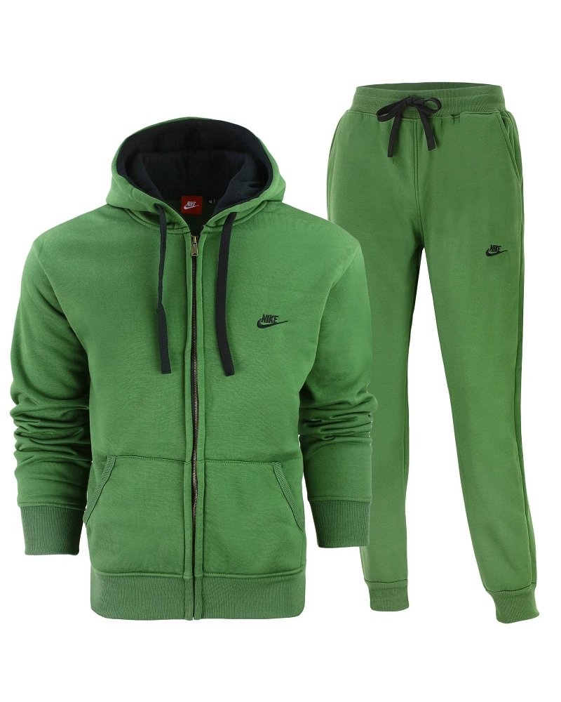 Nike Sportswear Club Fleece Zip Hoodie & Pants Set Olive/Black