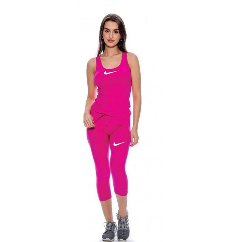 Nike dri fit Capri leggings &Tank top Set Fuchsia Pink