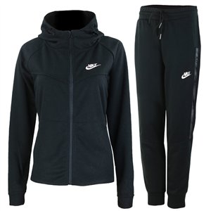 Nike Women's Sportswear Tech Fleece Hoodie & Pants  2 Pc Set  Black/Pink