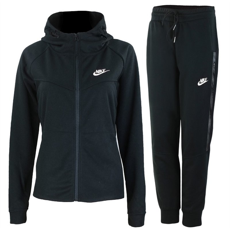 Nike Women's Sportswear Tech Fleece Hoodie & Pants  2 Pc Set  Black/Pink