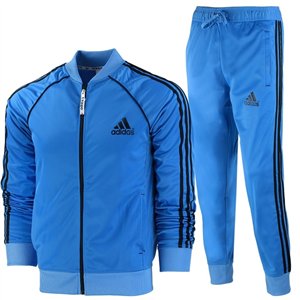 Adidas Two Tone 3-Stripe Tricoat Track Set Jacket & Pants Royal