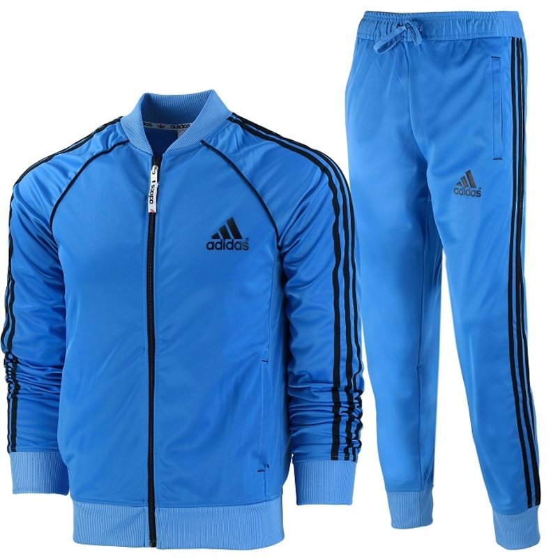 Adidas Two Tone 3-Stripe Tricoat Track Set Jacket & Pants Royal