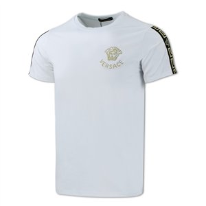 Versace Men's Crew Neck T shirt & Short Set White