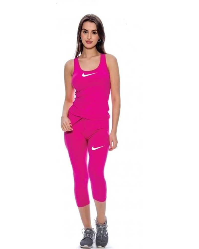 Nike dri fit Capri leggings &Tank top Set Fuchsia Pink
