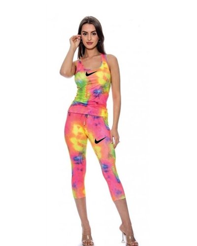 Nike dri fit Capri leggings &Tank top Set Fuchsia Pink