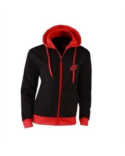 Nike Women's Sportswear Fleece Hoodie & Pants  2 Pc Set  Black/Red