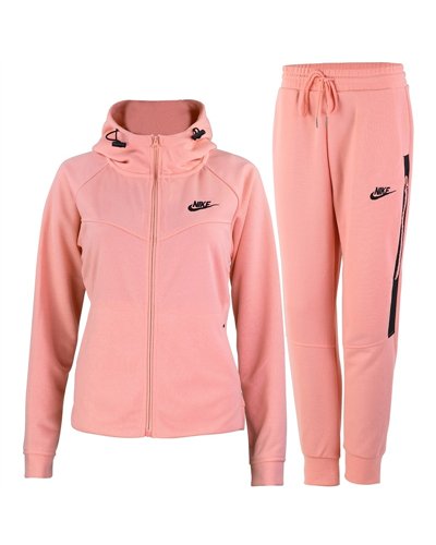 Nike Sportswear Tech Fleece Hoodie &Pants  2 Pc Set Pink