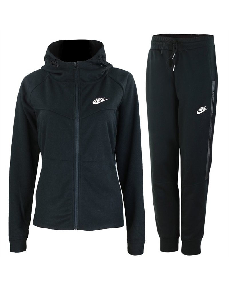 Nike Women's Sportswear Tech Fleece Hoodie & Pants  2 Pc Set  Black/Pink