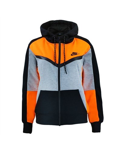 Nike Womens Essential Colorblock Full-Zip Fleece Hoodie & Pants Set