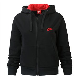 Nike Women's Sportswear Tech Fleece Hoodie & Pants 2 Pc Set Black/Red