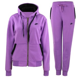 Nike Women's Sportswear Tech Fleece Hoodie & Pants  2 Pc Set  Purple