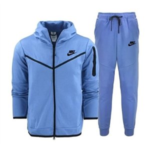 Nike Tech Fleece Full-Zip Hoodie & Pants 2 Pc Set  Dull Blue/Black