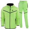 Nike Tech Fleece Full-Zip Hoodie & Pants 2 Pc Set Neon Lime Green/Black