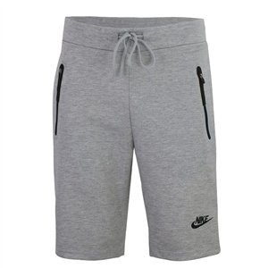 Nike Men's Tech Short-Sleeve Full Zip Hoodie & Short Set-Gray