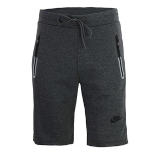 Nike Men's Tech Short-Sleeve Full Zip Hoodie & Short Set-Charcoal