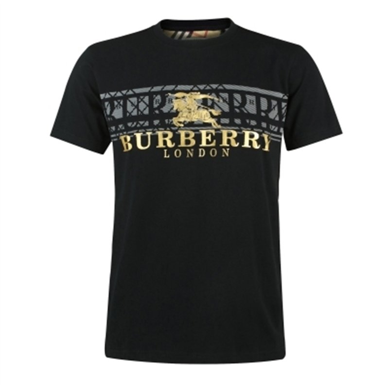 Burberry Men's Crew Neck Graphic Cotton T-Shirt Carml