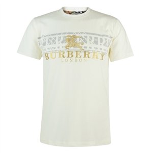 Burberry Men's Crew Neck Graphic Cotton T-Shirt Carml