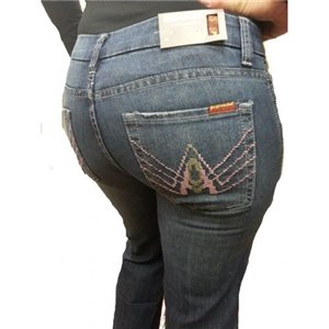 7  For  All Mankind Jeans Extreme A Pocket Crystals