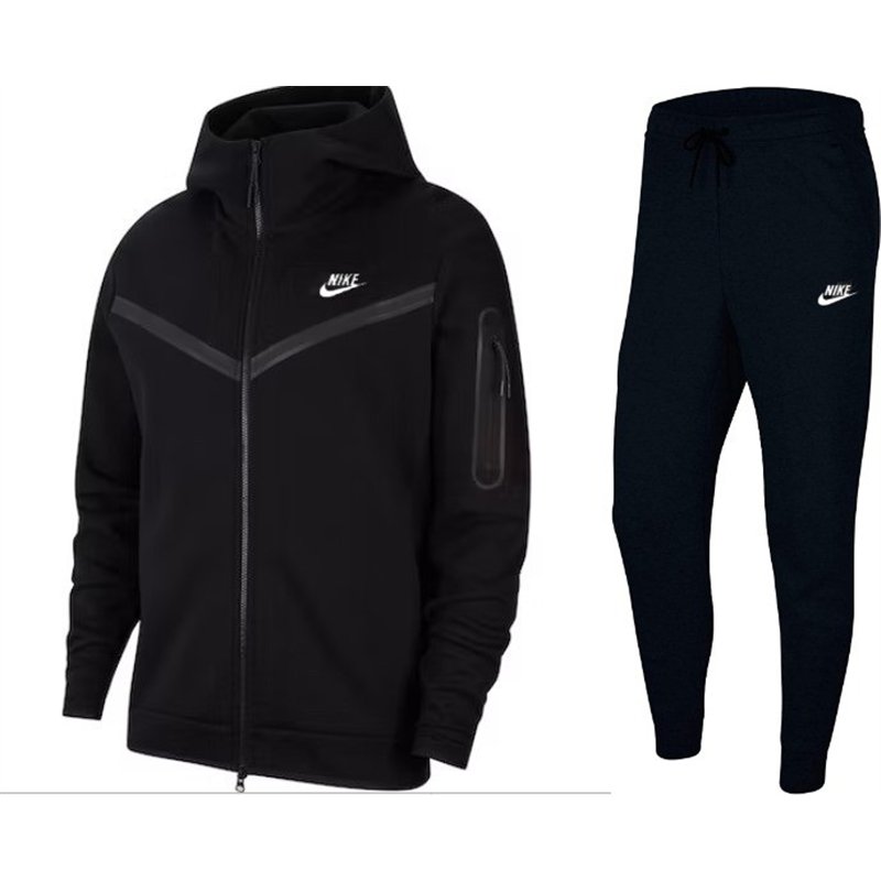 Nike Men's Tech  Fleece Zip Hoodie & Pants Set Black