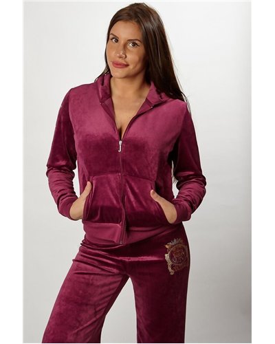 Juicy Couture Royal  Crown W Stones  Burgundy