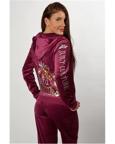Juicy Couture Royal  Crown W Stones  Burgundy