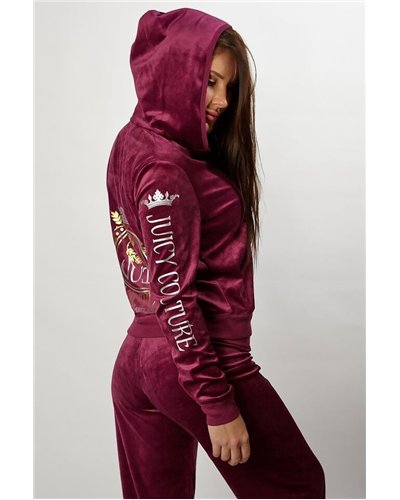 Juicy Couture Royal  Crown W Stones  Burgundy