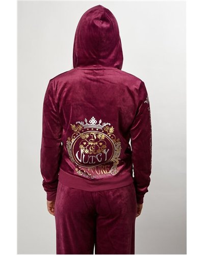 Juicy Couture Royal  Crown W Stones  Burgundy