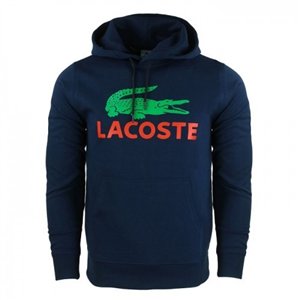 Lacoste Men’s Cotton Fleece Pullover Hoodie & Pants Set Navy