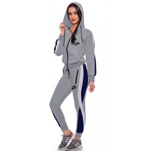 Nike Womens Essential Colorblock Full-Zip Fleece Hoodie & Pants Set
