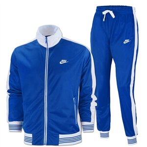 Nike Sportswear  Men's Knit Track Suite 2 Pc Set Royal/White