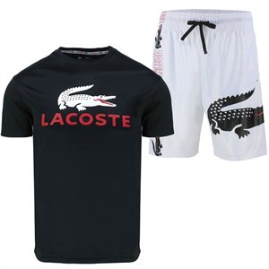 Lacoste Men's Sport Dri-Fit Shorts & T Shirt 2 Pc Set