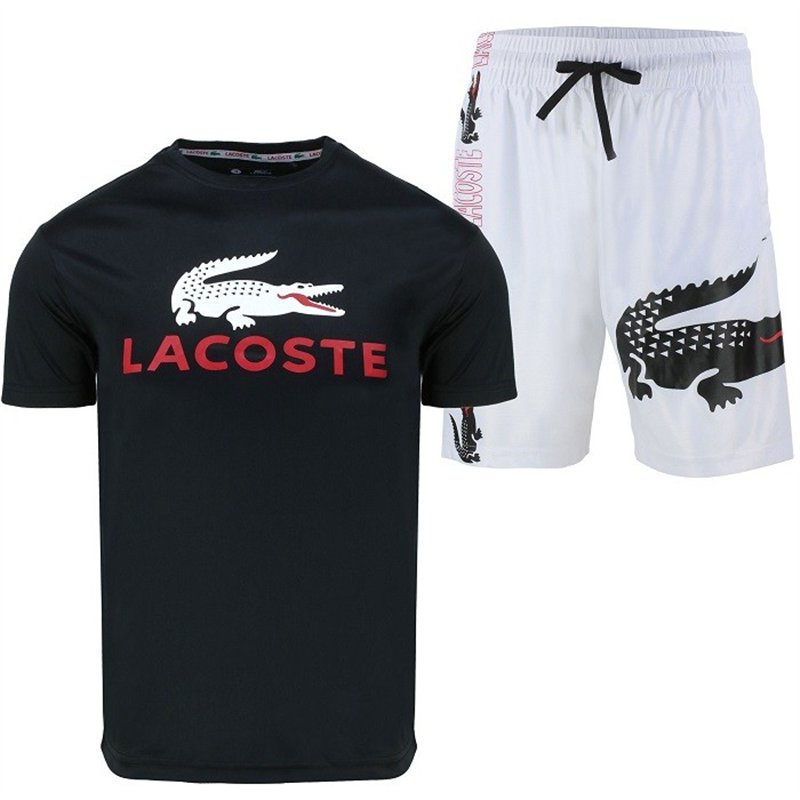 Lacoste Men's Sport Dri-Fit Shorts & T Shirt 2 Pc Set