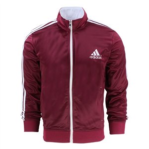 Adidas 3-Stripe Tricoat Track Set Jacket & Pants Burgundy
