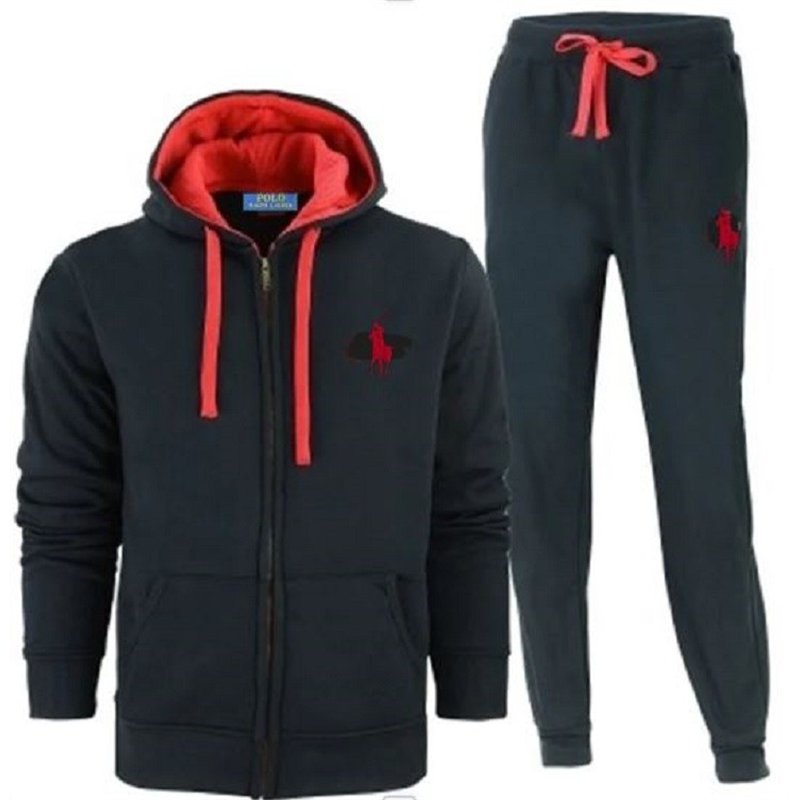 Polo Colorblock Fleece Zip Hoodie & Pants Set