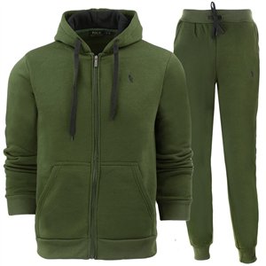 Polo Colorblock Fleece Zip Hoodie & Pants Set