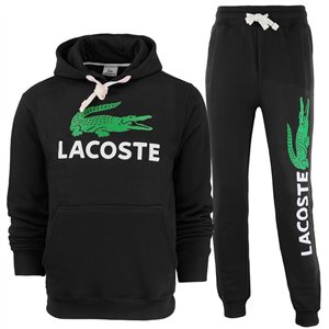 Lacoste Men’s Cotton Fleece Pullover Hoodie & Pants Set