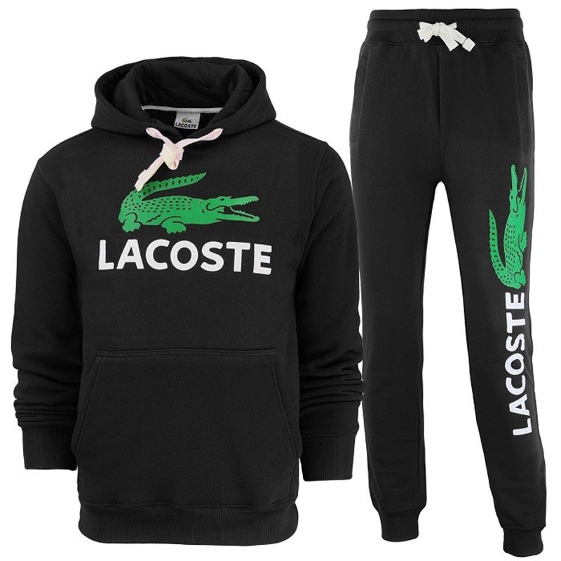 Lacoste Men’s Cotton Fleece Pullover Hoodie & Pants Set