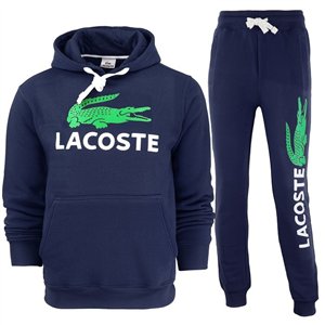 Lacoste Men’s Cotton Fleece Pullover Hoodie & Pants Set