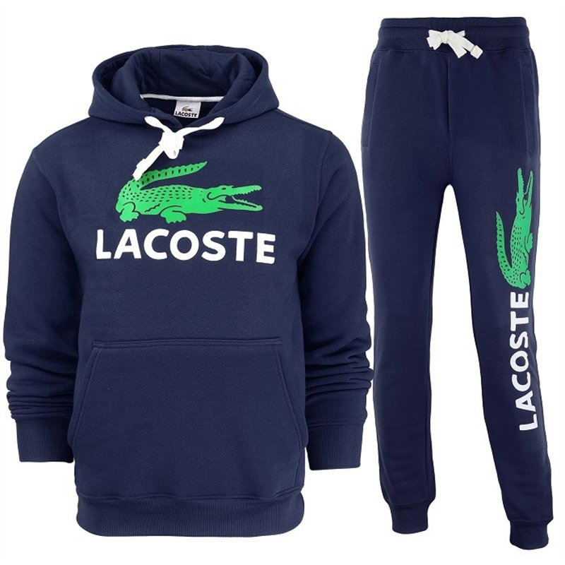 Lacoste Men’s Cotton Fleece Pullover Hoodie & Pants Set