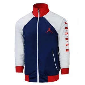 Nike Jordan Men's Double Knit Zip Jacket  & Pants Set Navy/White