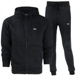Lacoste  Full Zip-Up Hoodie & Pants Set Black