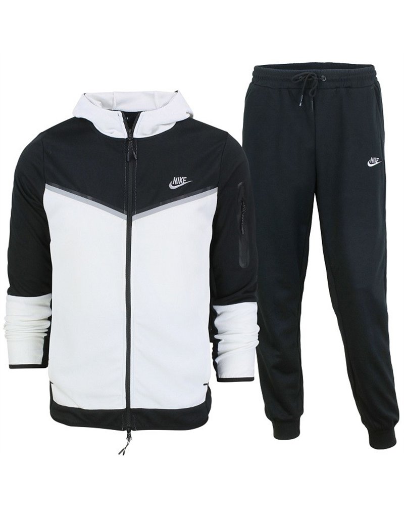 Nike Men's Tech Fleece Windrunner Hoodie & Pants Black/White