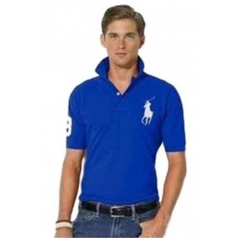 R.L Men's Custom-Fit Big Pony Mesh Polo Shirt