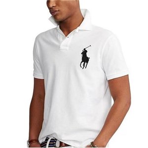 Polo Ralph Lauren Men's Custom-Fit Big Pony Mesh Polo Shirt - Black