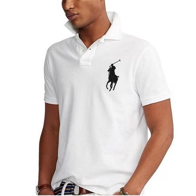 R.L Men's Custom-Fit Big Pony Mesh Polo Shirt