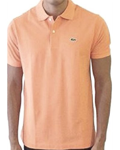Lacoste Pique Polo Shirt  Peach